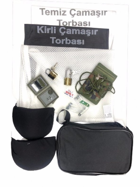 Asker Malzeme 11 Parça Set Öğrenci Kirli Temiz 42811