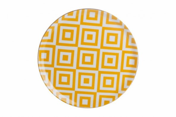Porland Morocco Desen4 Sarı Düz Tabak 28 cm 04A+P018769