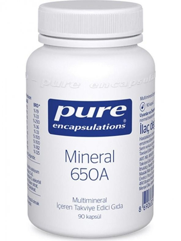 Pure Mineral 650 A - 90 Kapsül ürün görseli