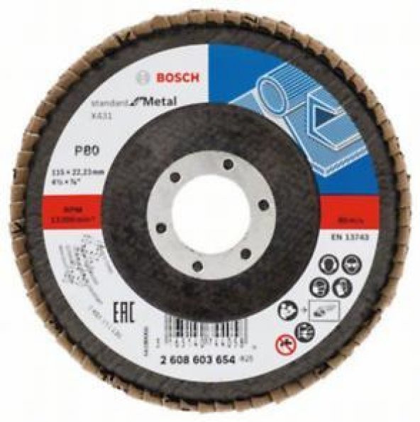 Bosch Alox Flap Disk X431 115 mm. 80 Kum 2.608.603.654