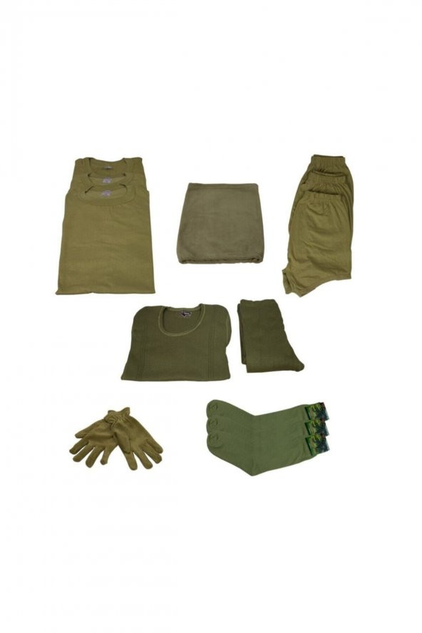 Asker 13 Acemi Ve BedelliAsker Malzemesi 13 Parça Uzun Kol Örgü Takım 42413 ürün görseli