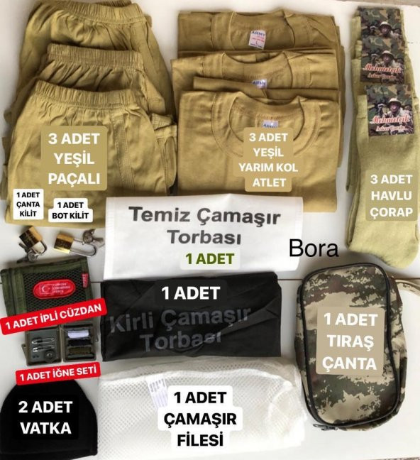 Asker 19 Acemi Ve BedelliAsker Malzemesi 19 Parça Set