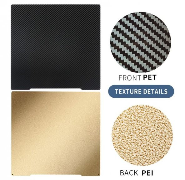 Prusa İ3 MK3S Çift Taraflı Pet-Pei Kaplı Yay Çeliği Tabla-241x253,8mm - Resim 3