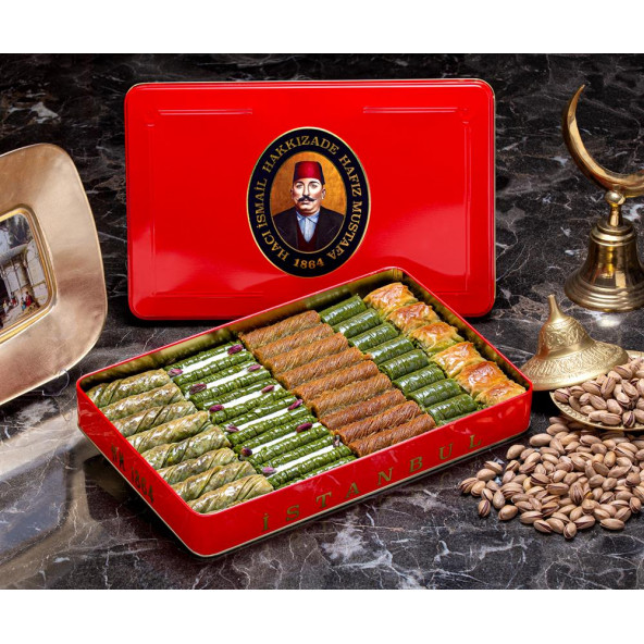 HAFİZ MUSTAFA 1864 Premium Pistachio Baklava Assortment (XL Metal Box)
