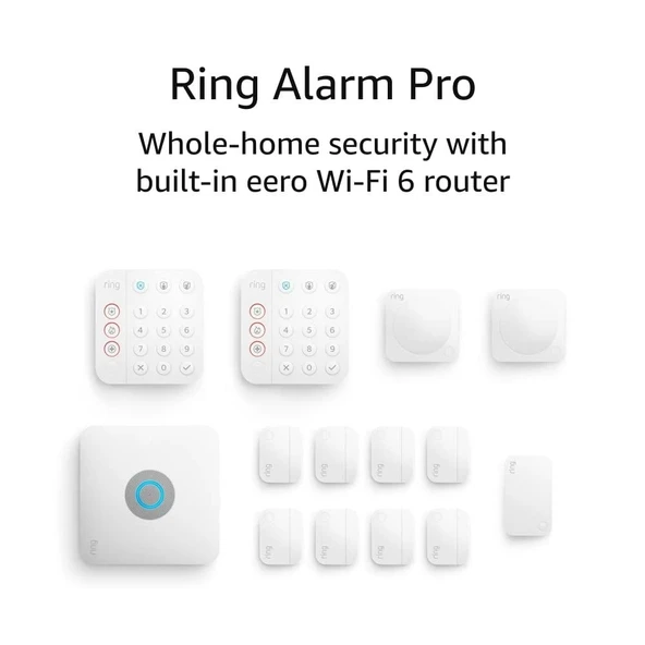 Ring Alarm Pro 14 Parçalı Kit - Dahili Eero Wi-Fi 6 Yönlendirici - 2