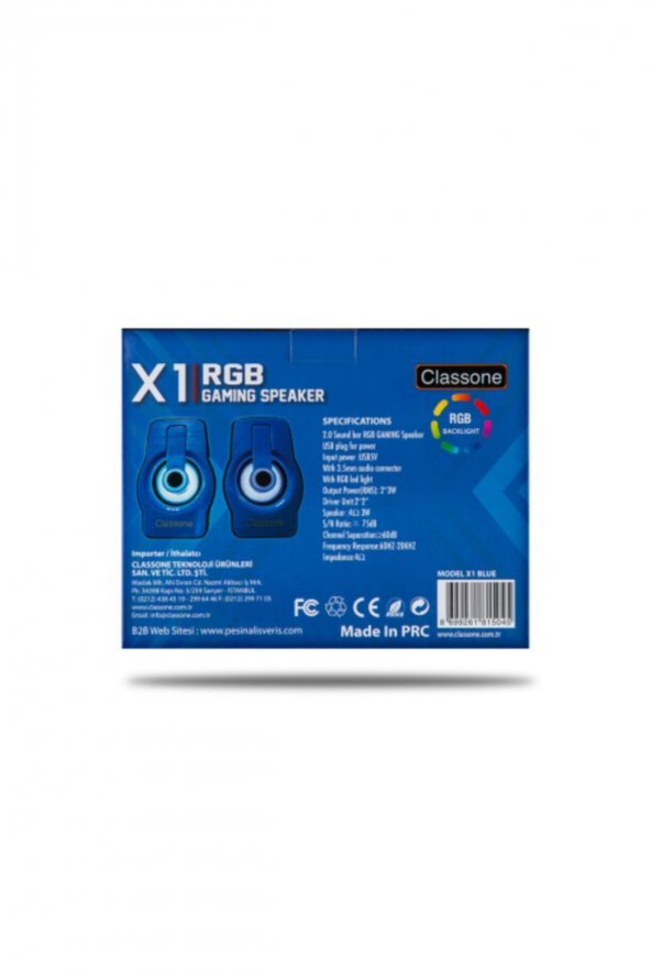 X1 Blue Rgb Gamıng Hoparlör-mavi - 6