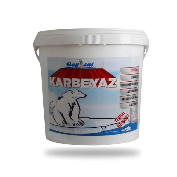 Karbeyaz Ultra Beyaz 2K Karışımlı Sıcağı Kıran Su Yalıtım Malzemesi 13 Kg