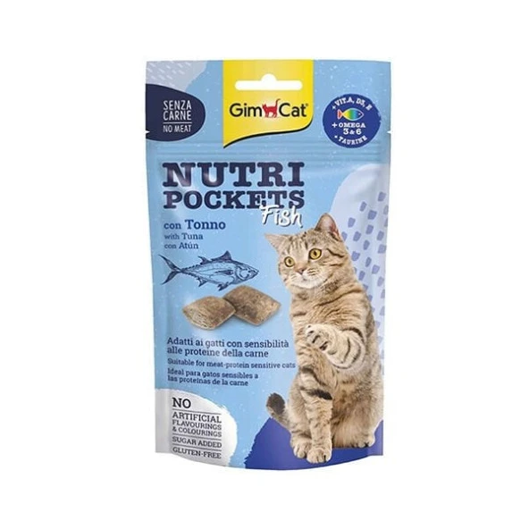 Gimcat Nutri Pockets Tuna Balıklı Kedi Ödül Maması 60 Gr x 3