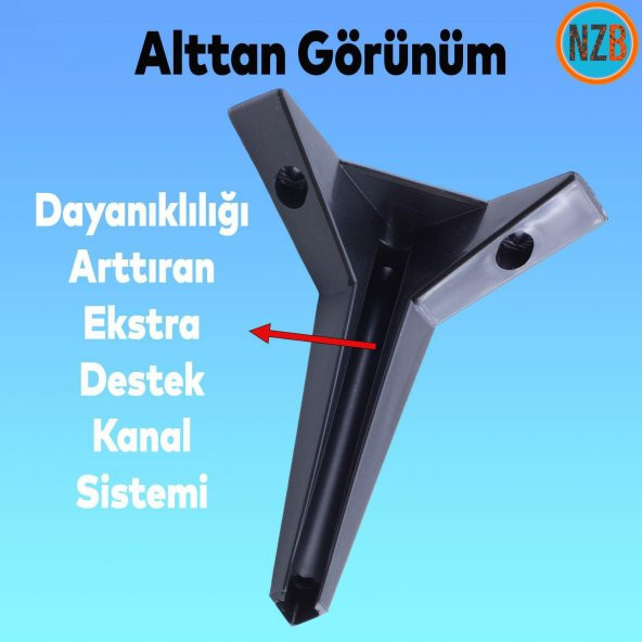 Mobilya Kanepe Sehpa TV Ünitesi Koltuk Ayağı 23 cm Siyah Baza Ayak - 2