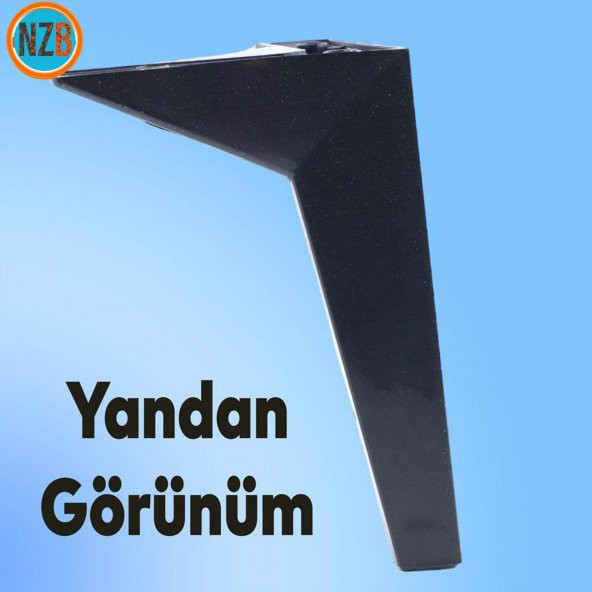 Mobilya Kanepe Sehpa TV Ünitesi Koltuk Ayağı 23 cm Siyah Baza Ayak - 6