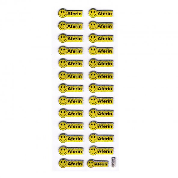 Sticker Kabartmalı Stiker Defter, Planlayıcı Etiket Aferin Etiketi (cb352) 16x7 cm - 2