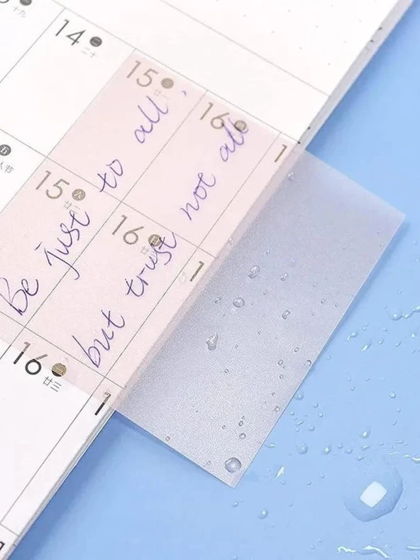 Şeffaf posit yapışkanlı not kağıdı pos it -Turuncu - 4