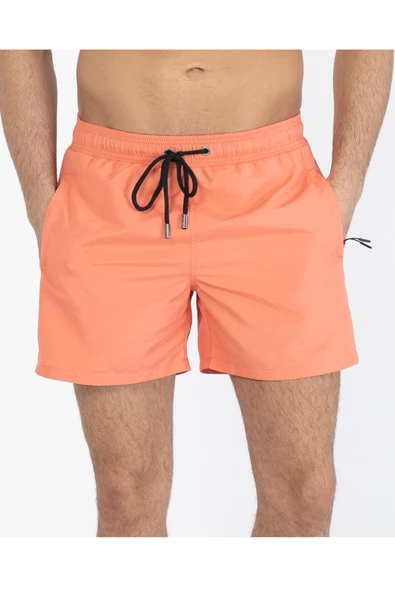 Yeşil Su İtici Özellikli Erkek Havuz Deniz Şort Mayo - Basic Model Düz Renk - 301-Yeşil - 7