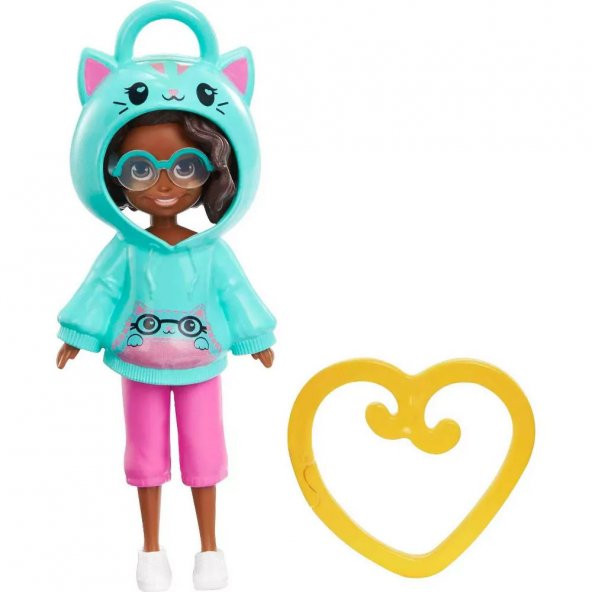 Polly Pocket Kapüşonlu Bebekler Cat HKV98-HKV99