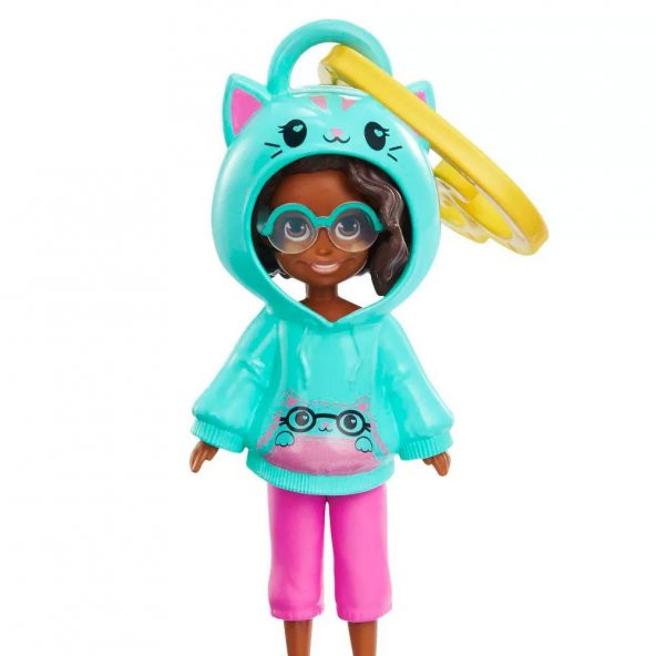 Polly Pocket Kapüşonlu Bebekler Cat HKV98-HKV99 - Resim 3