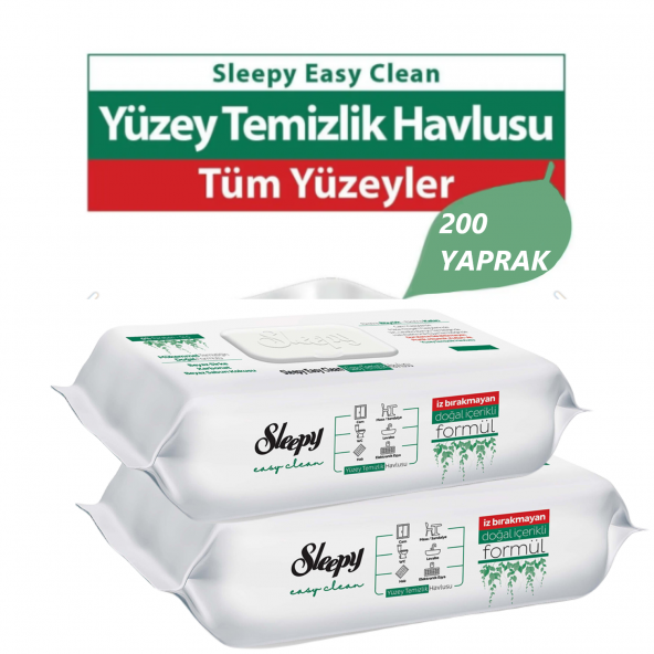 Sleepy Yüzey Temizleme Havlusu 2X100ADET