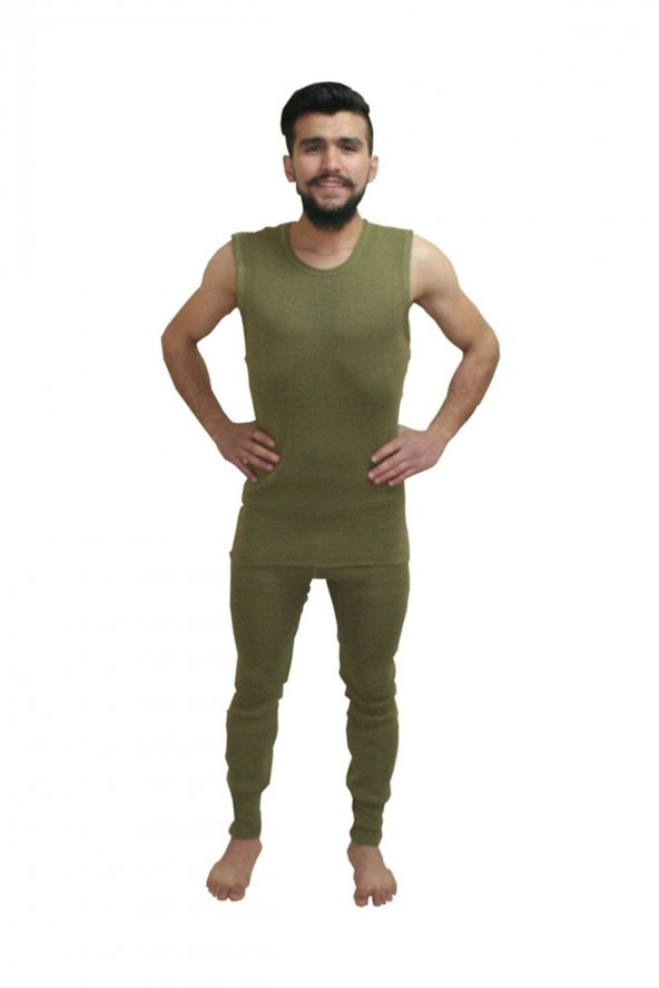 Asker Seti AcemiAsker Yeşil Örgü Kolsuz+ Don Takım