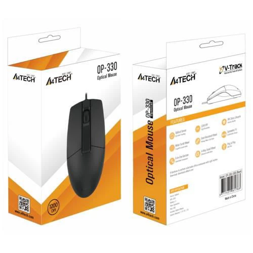 A4 TECH OP-330 USB SİYAH V-TRACK 1200 DPI MOUSE - 4