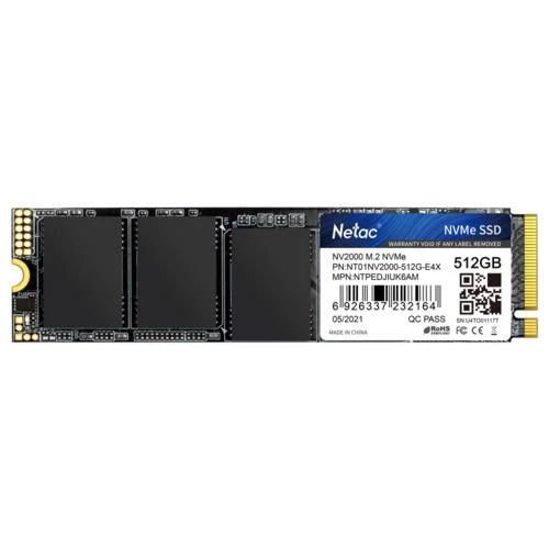 NETAC NV2000 512GB SSD m.2 NVMe NT01NV2000-512-E4X 2500-1950 MB s  PCIe Gen3.1 x4