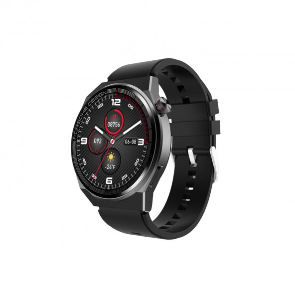 Winex 2024 Watch GT3 Pro Android İos HarmonyOs Uyumlu Akıllı Saat Yedek Kordonlu Siyah