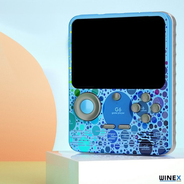 Winex G6 Retro 3.5 inç Tv Bağlanan Oyun Konsolu Mavi (666 Klasik Oyunlar) - 4