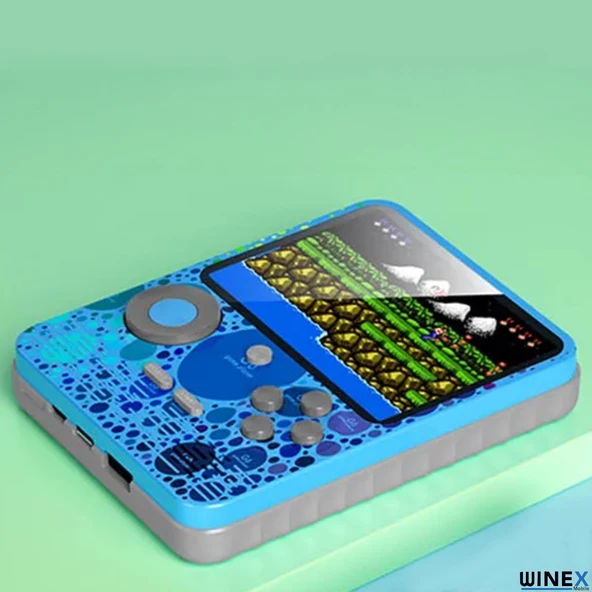 Winex G6 Retro 3.5 inç Tv Bağlanan Oyun Konsolu Mavi (666 Klasik Oyunlar) - 2