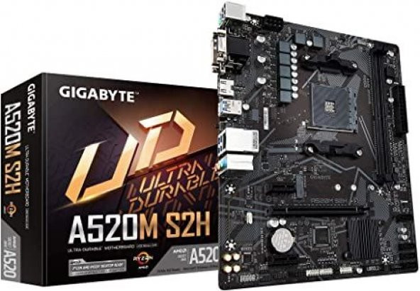 GIGABYTE MAB AMD A520 AM4 DDR4 5000MHZ DVI HDMI A520M-S2H