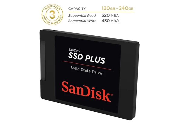 SANDISK SSD PLUS 1TB 2.5" 535-350 MB/S SATA3 SDSSDA-1T00-G27