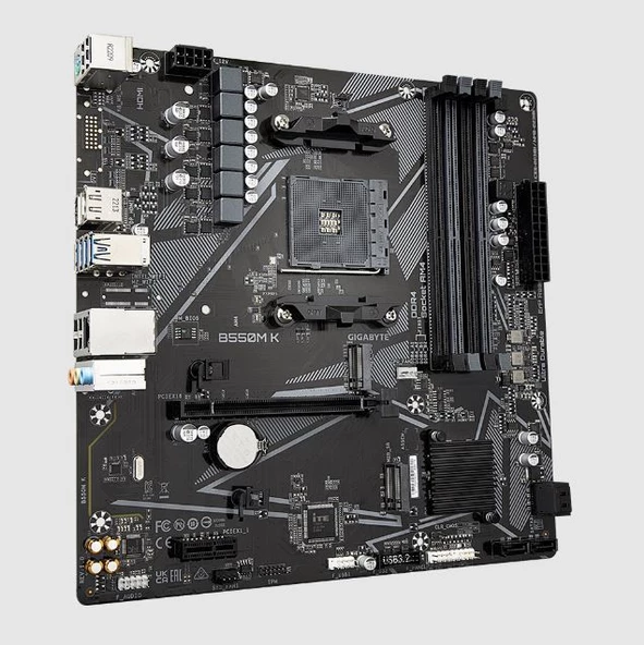 GIGABYTE AMD B550 Ultra Durable Motherboard with Digital VRM Solution PCIe 4.0 B550M-K - 3