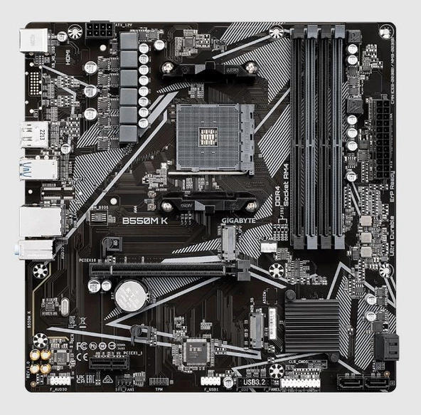 GIGABYTE AMD B550 Ultra Durable Motherboard with Digital VRM Solution PCIe 4.0 B550M-K - 2