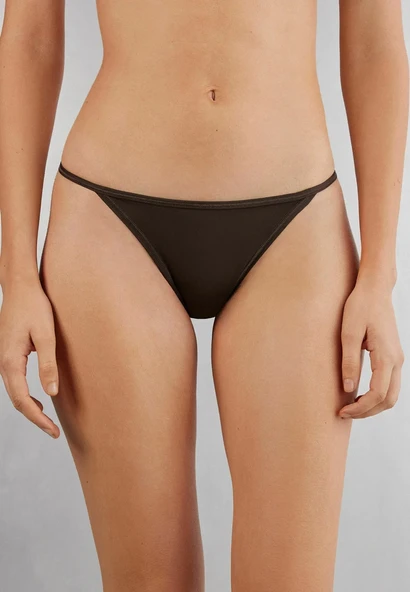 ASM1171 Kadın Kahve Yan Bağcıklı Hislerim String