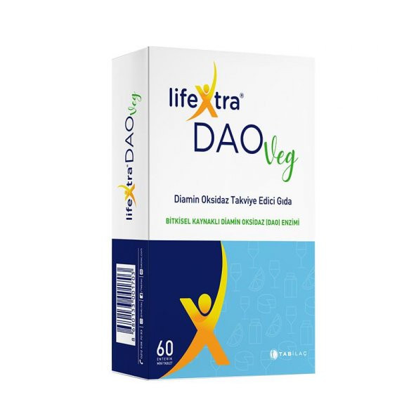 Lifextra Daoveg Diamin Oksidaz Takviye Edici Gıda 60 Tablet