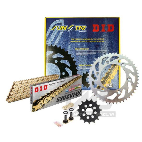 Did Zvm-x-Sunstar 2002-2010 Honda VFR 800 Uyumlu Zincir Dişli Set Gold (Sarı) Renk