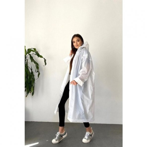 Eleven Market Kadın Erkek Yağmurluk Kapüşonlu Çıtçıtlı Eva Siyah Yağmurluk M21MRC881R03 - 3