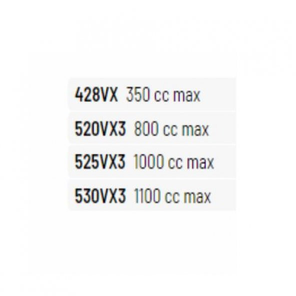 Did 525-110Vx3 2015-2020 Honda VFR 800 X Crossrunner Uyumlu Zincir Vx3 Xring Silver (Gümüş) Renk - 2