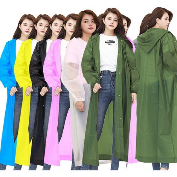 Eleven Market Raıncoat Eva Unisex Haki Yağmurluk - 2