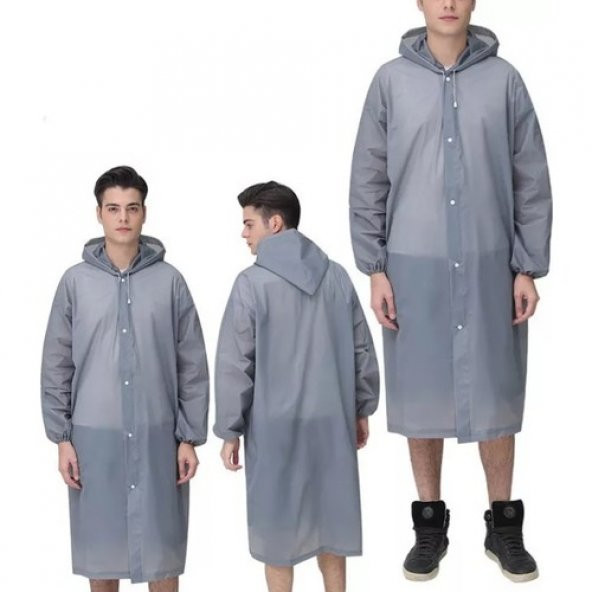 Marlux Raincoat Eva Yağmurluk -Gri - 4