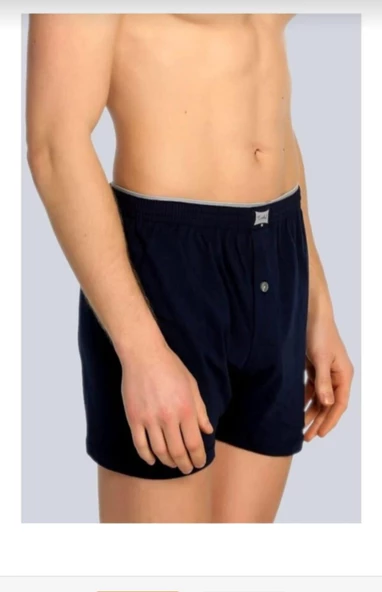 TUTKU 0117 ERKEK PENYE DÜZ BOXER TEKLİ  M LACİVERT