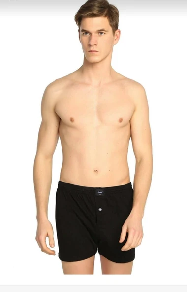TUTKU 0117 ERKEK PENYE DÜZ BOXER 6 ADET  2XL FÜME - 1