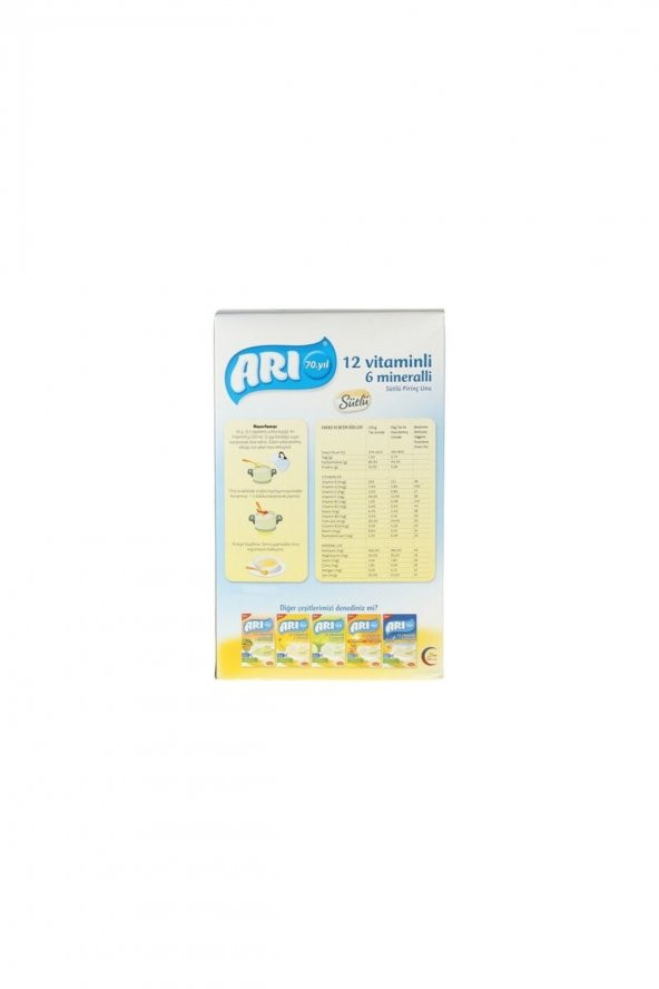 Arı Mama 12 Vitaminli 6 Mineralli Sütlü 7 Tahıllı Pirinçli Gece +sütlü Pirinçli 250 Gr - 2