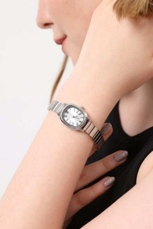 Lilith Roma Rakam Gümüş Kadran Gümüş Kordon Kadın Kol Saati - Resim 2