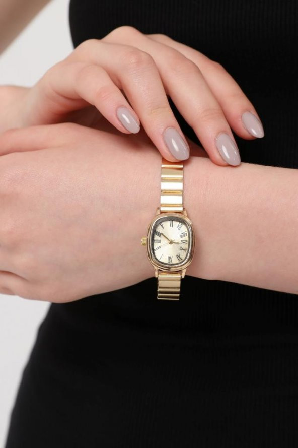 Lilith Roma Rakam Full Gold Kordon Kadın Kol Saati - Resim 3