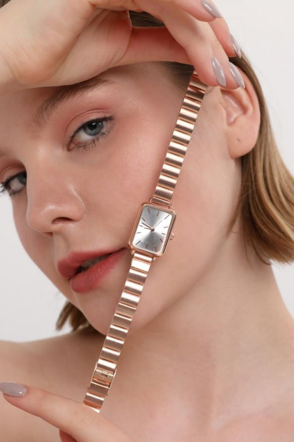 Asteria Gümüş Kadran Rose Kordon Kadın Kol Saati ürün görseli 1