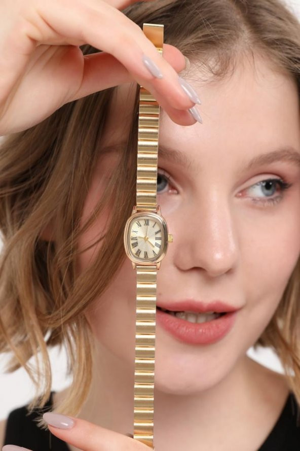 Lilith Roma Rakam Full Gold Kordon Kadın Kol Saati - Resim 10