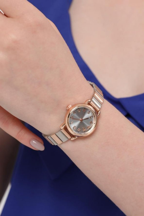 Demeter Gümüş Kadran Rose-Gümüş Kordon Kadın Kol Saati - Resim 3