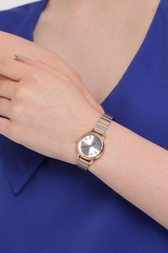 Demeter Gümüş Kadran Rose-Gümüş Kordon Kadın Kol Saati - Resim 6