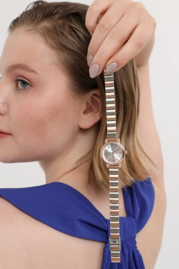 Demeter Gümüş Kadran Rose-Gümüş Kordon Kadın Kol Saati - Resim 8