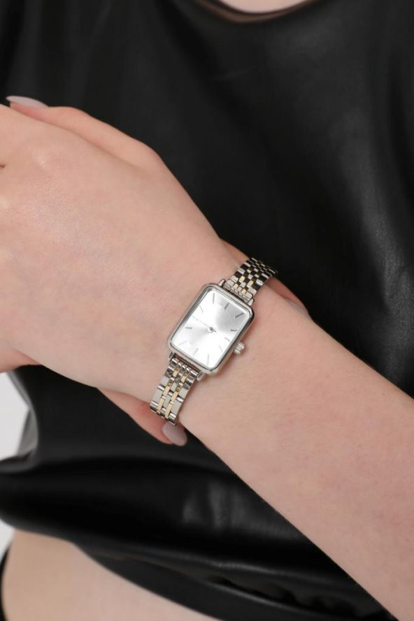 Luna Gümüş Kadran Gold Gümüş Kordon Kadın Kol Saati - 2