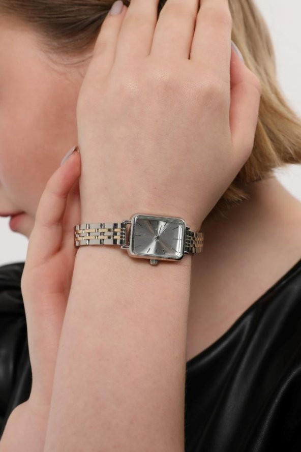 Luna Gümüş Kadran Gold Gümüş Kordon Kadın Kol Saati - 4