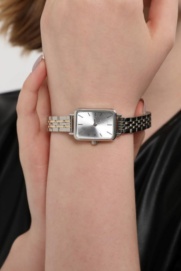 Luna Gümüş Kadran Gold Gümüş Kordon Kadın Kol Saati - 5